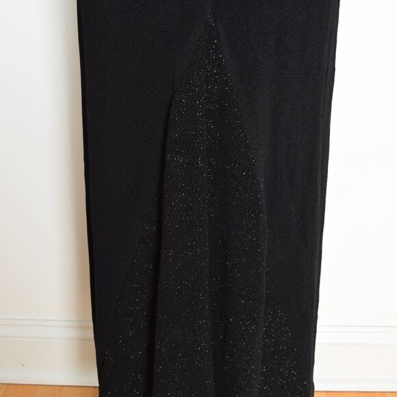 vintage 90s dress Scott McClintock black glitter sparkle whimsigoth prom maxi XS - Picture 8 of 8